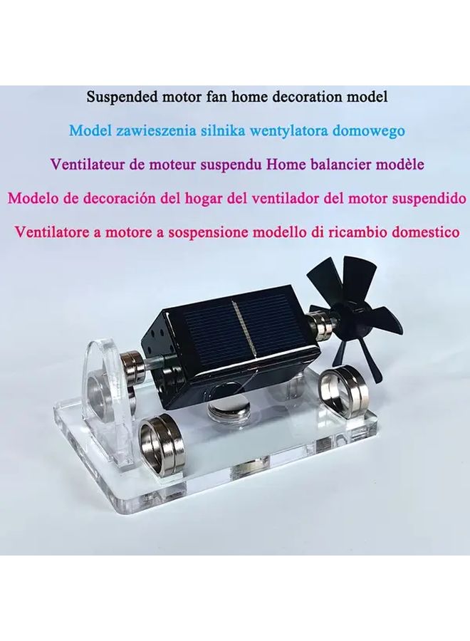 نموذج مروحة المحرك الشمسي بالرفع المغناطيسي 1 قطعة قاعدة أكريليك هدية علمية - Image 1